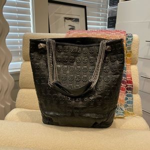 Treesje Leather Skull Embossed Tote